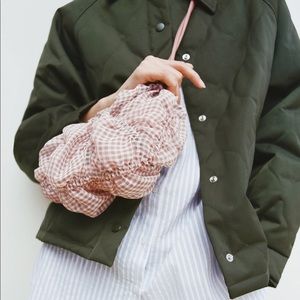 Zara gingham organza bag